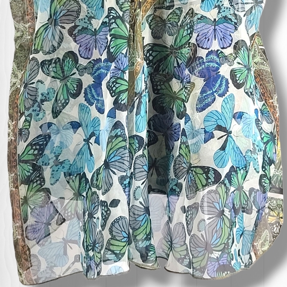 Energie Women's Sleeveless Flowy Butterfly Top Size Large - Picture 3 of 13